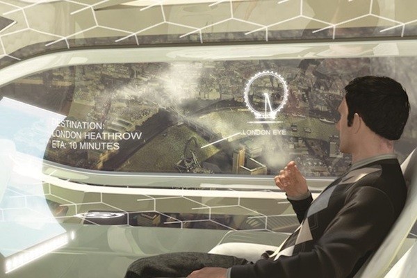 Futuristic 3D printed airplane
