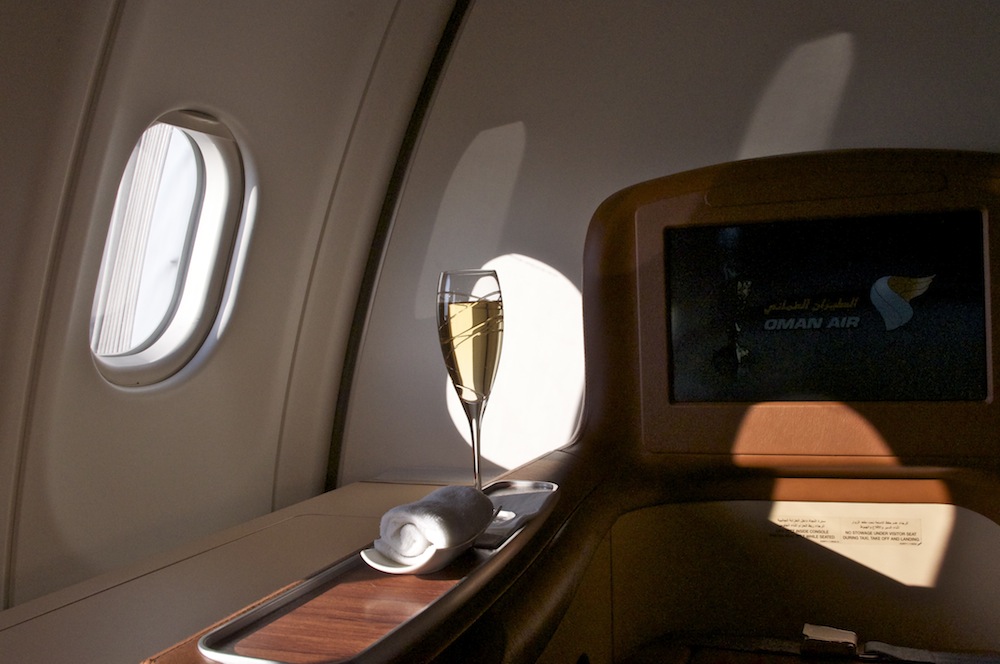 champagne oman air