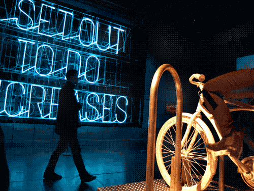 Interactive bike intallation