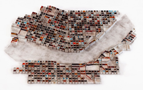 Portland map sculpture