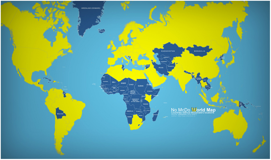 The Monday Map: No MacDonalds Countries