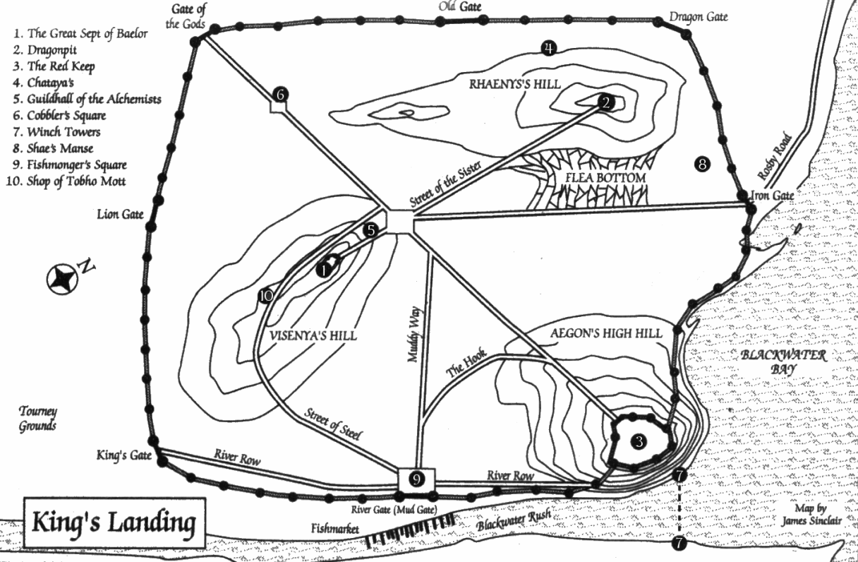 Original Game of Thrones maps