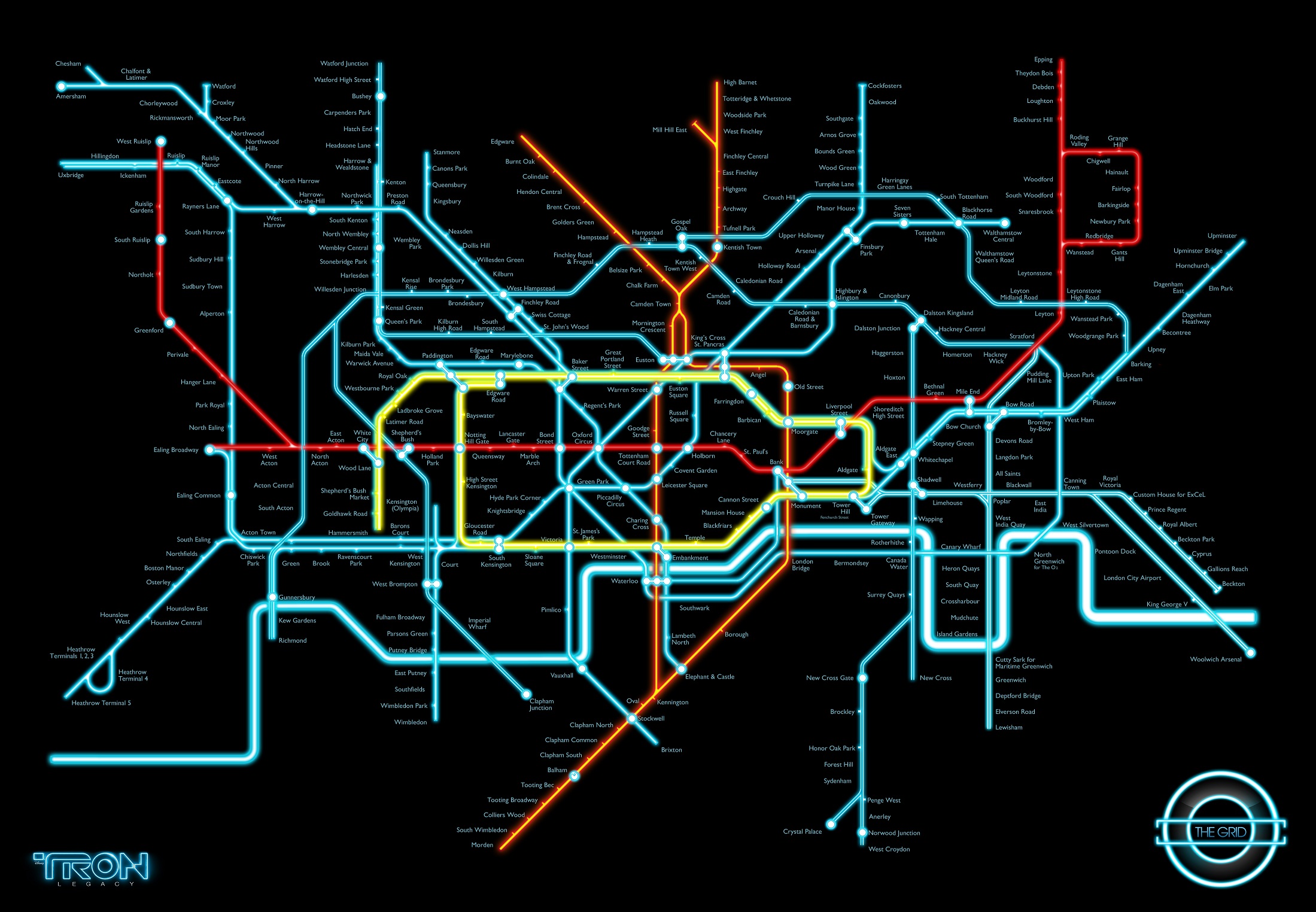 The Monday Map: Tron Tube Map