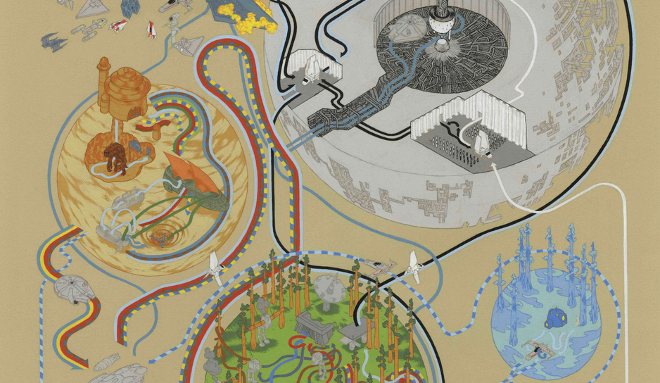Star Wars and Indiana Jones Original Trilogy Maps