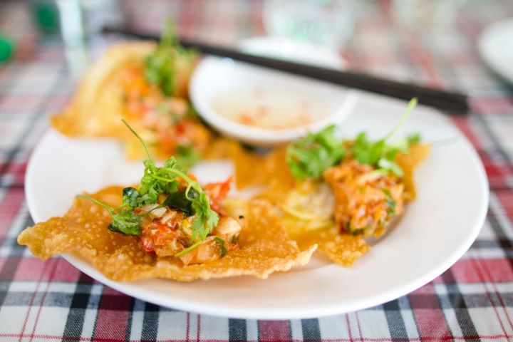 fried crab dumplings 